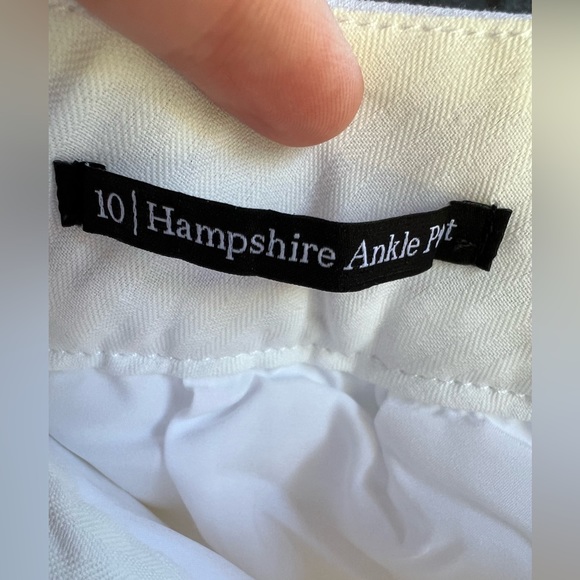 Talbots White Hampshirite Ankle Pants - Picture 7 of 9
